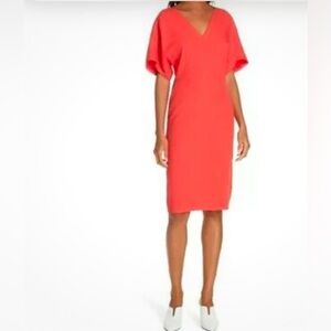 Lewit dress in berry crepe.